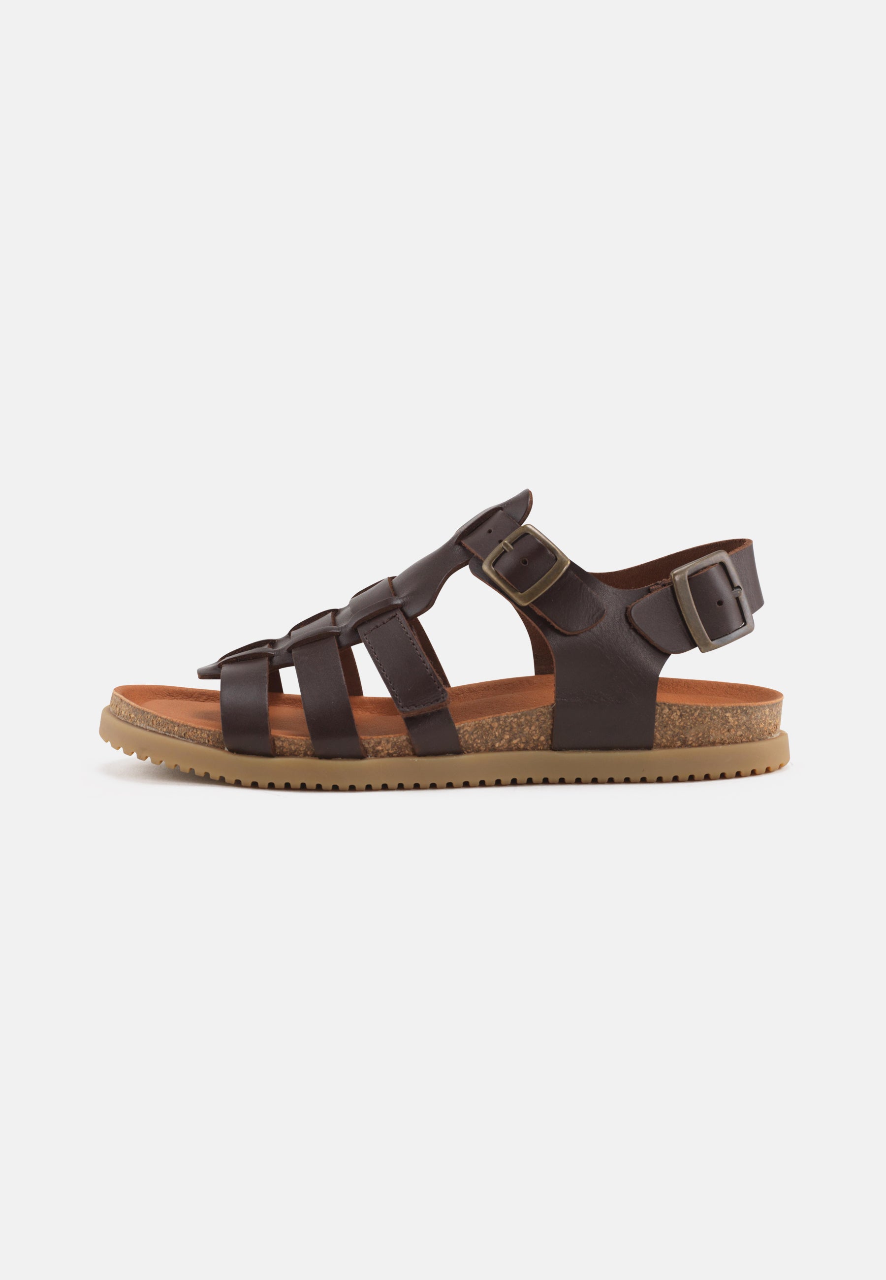 Nature Footwear Mette Sandal Læder i farve Coffee med kork fodseng og ydersål af naturgummi