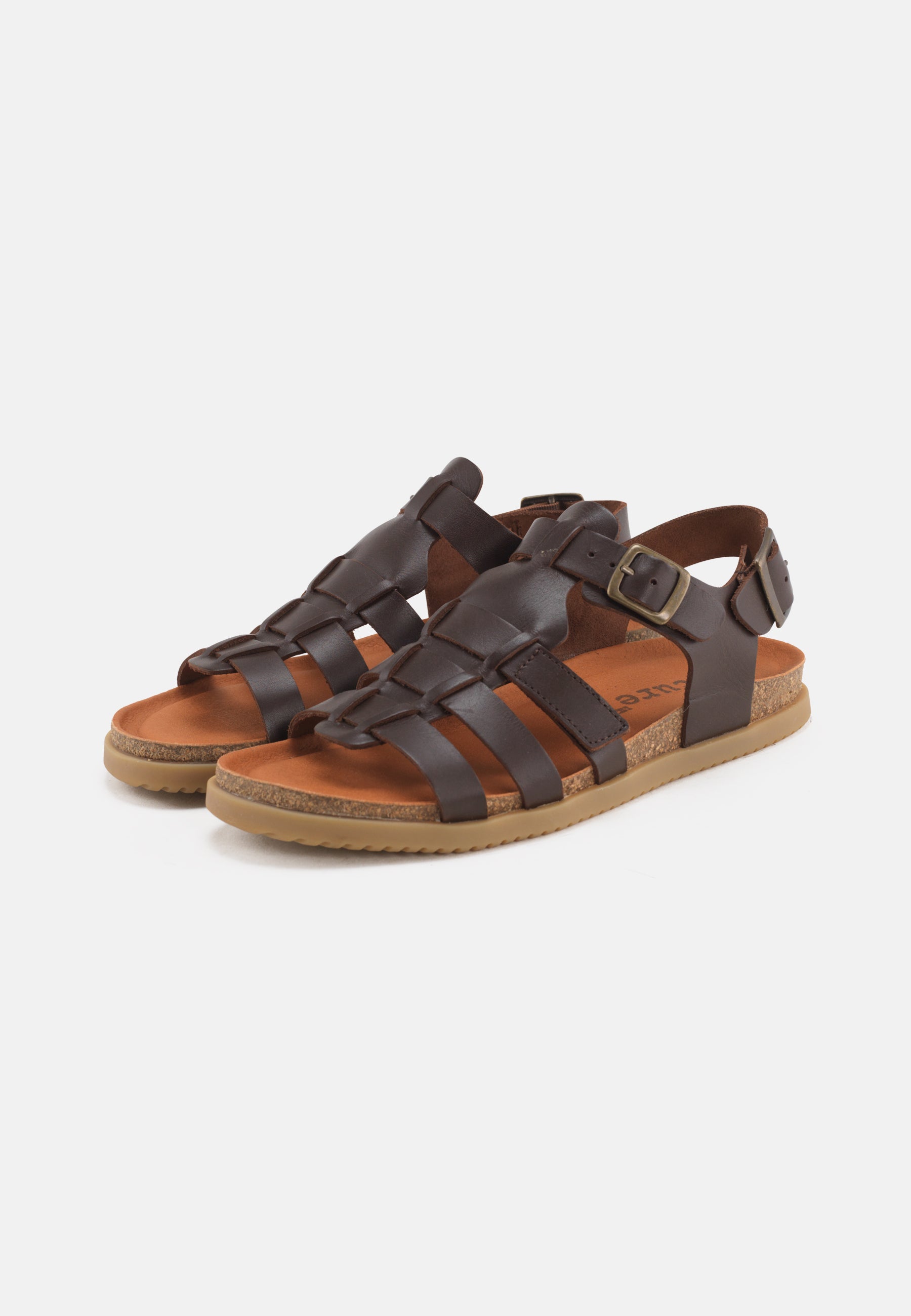 Nature Footwear Mette Sandal Læder i farve Coffee med kork fodseng og ydersål af naturgummi