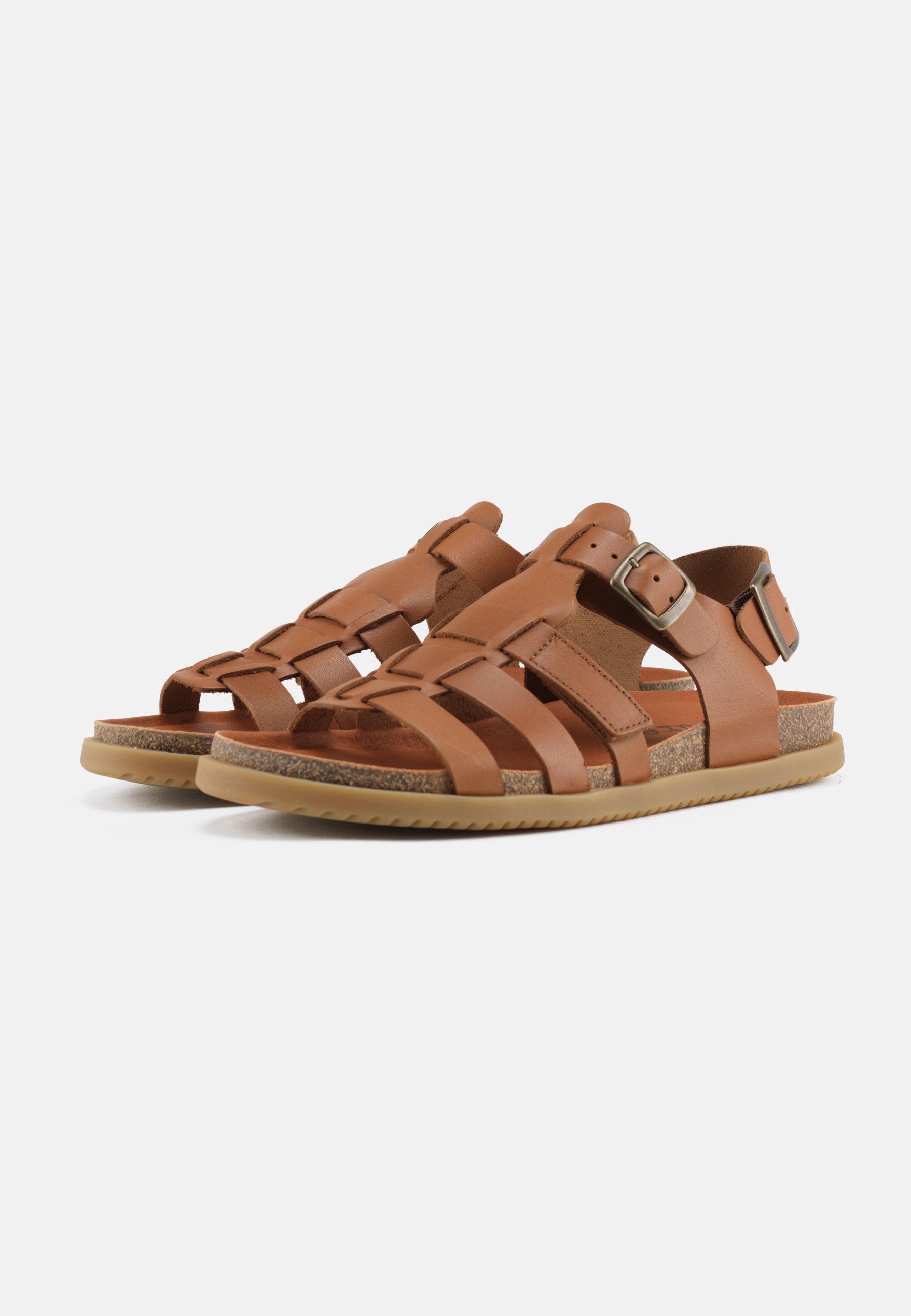 Nature Footwear Mette Sandal vegetabilsk læder Brun med fodseng af kork og ydersål af naturgummi