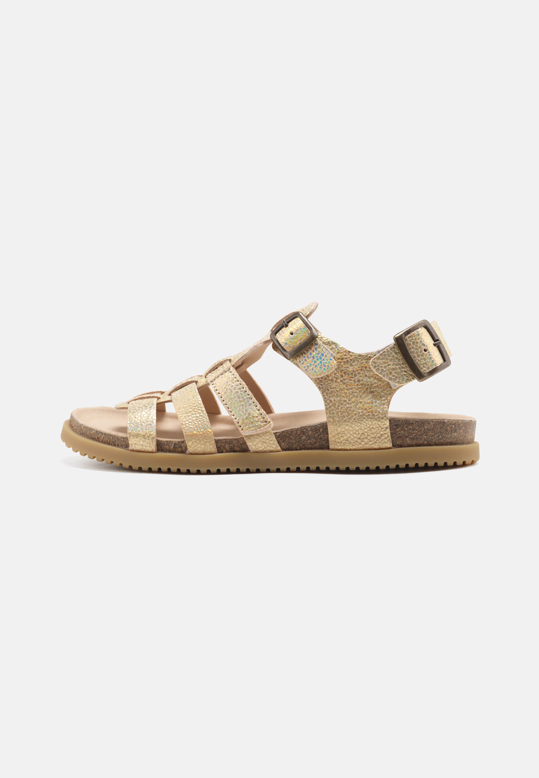 Nature Footwear Mette Sandal Metallic Suede Sandal 300 Multicolor