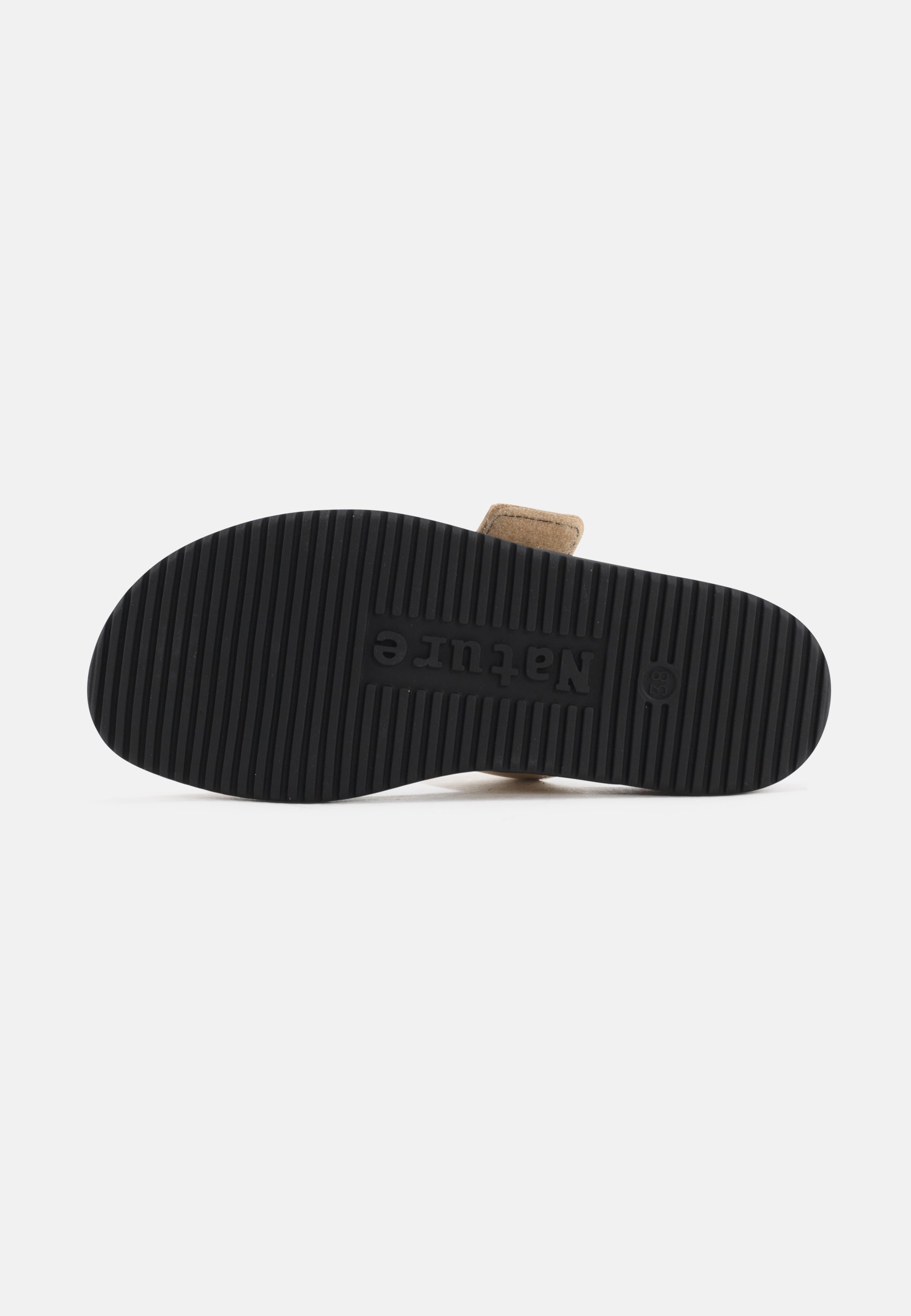Nature Footwear Mie Slide sandal Lak læder i fave Cream  med fodseng af kork og ydersål af naturgummi