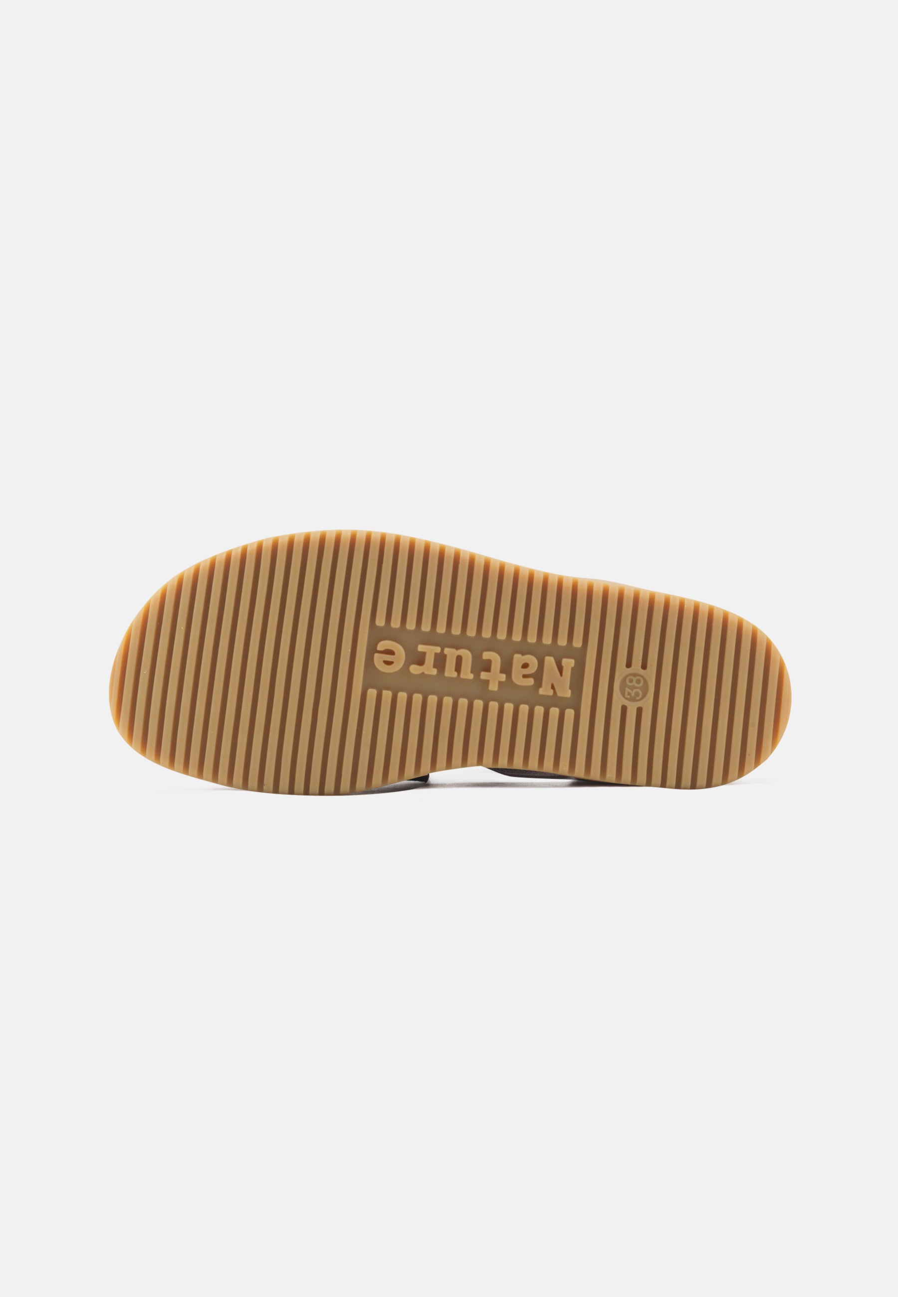 Nature Footwear Mona Sandal Læder med krydsende elastikker farve Coffee med fodseng af kork og ydersål af naturgummi
