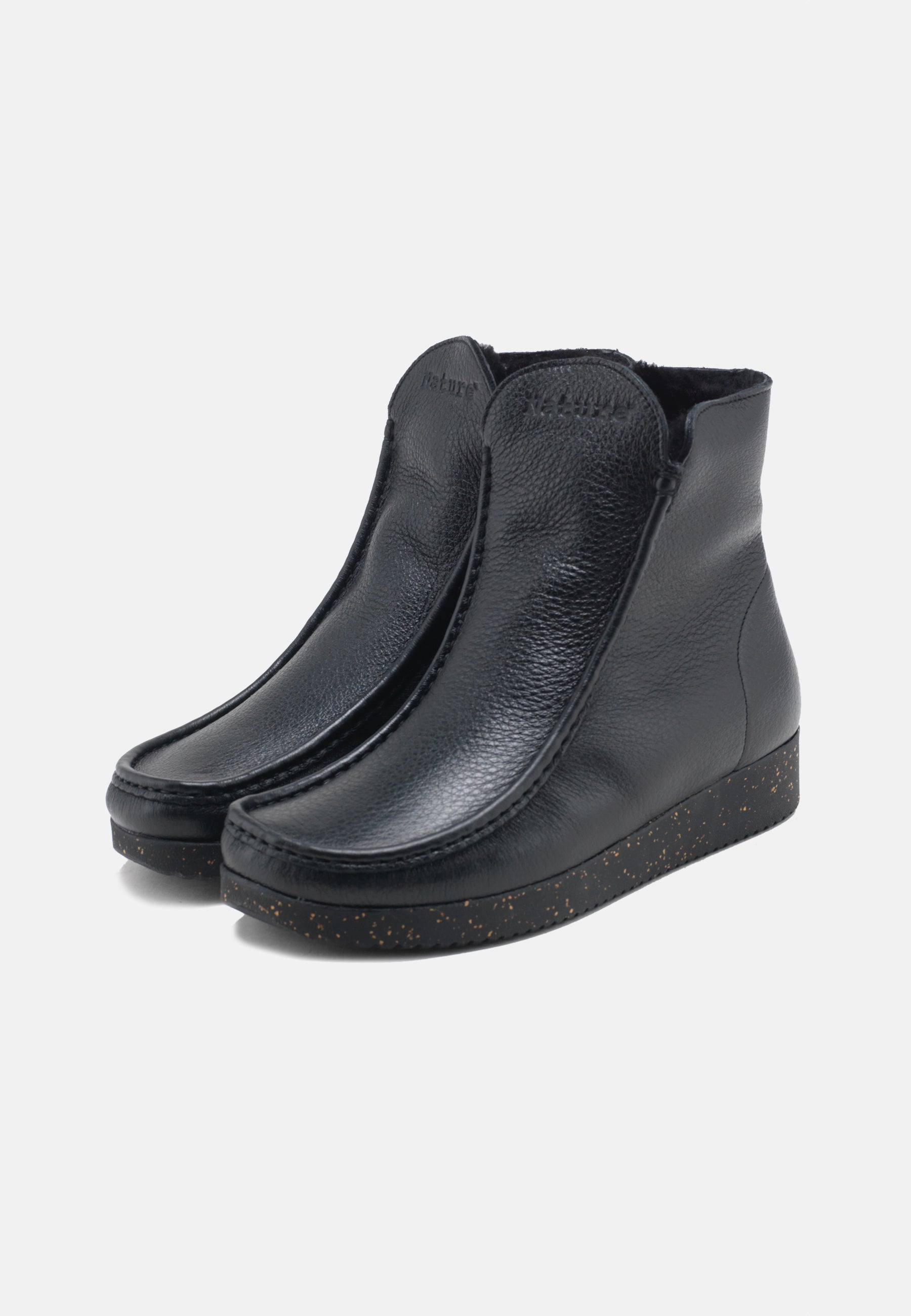 Nature Footwear Nanna Varmforet Støvle Leather Warm linned Boot 002 Black