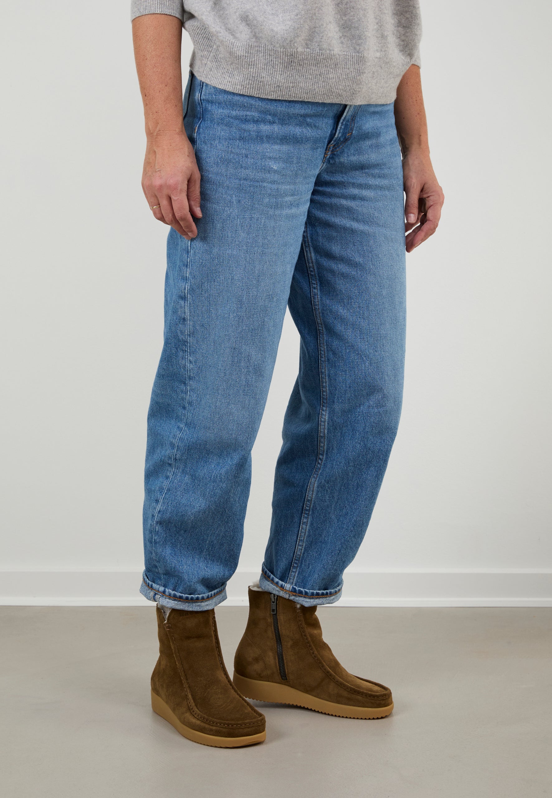 Nature Footwear Nanna Varmforet Støvle Luxe Suede Warm linned Boot 103 Olive