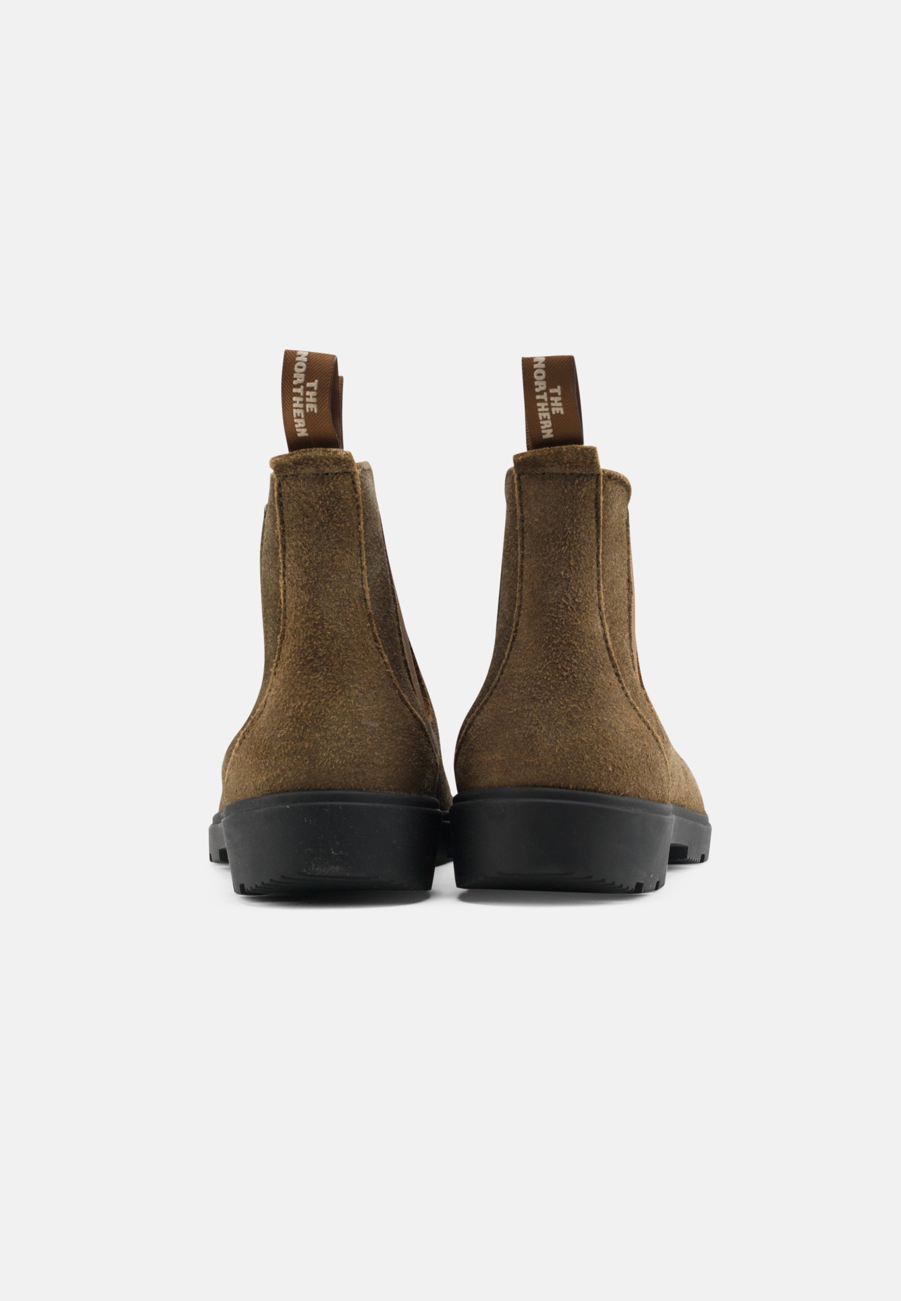 Nature Footwear Nora Støvle med elastik i siderne i Suede  Læder farve Moss Green med sål af naturgummi