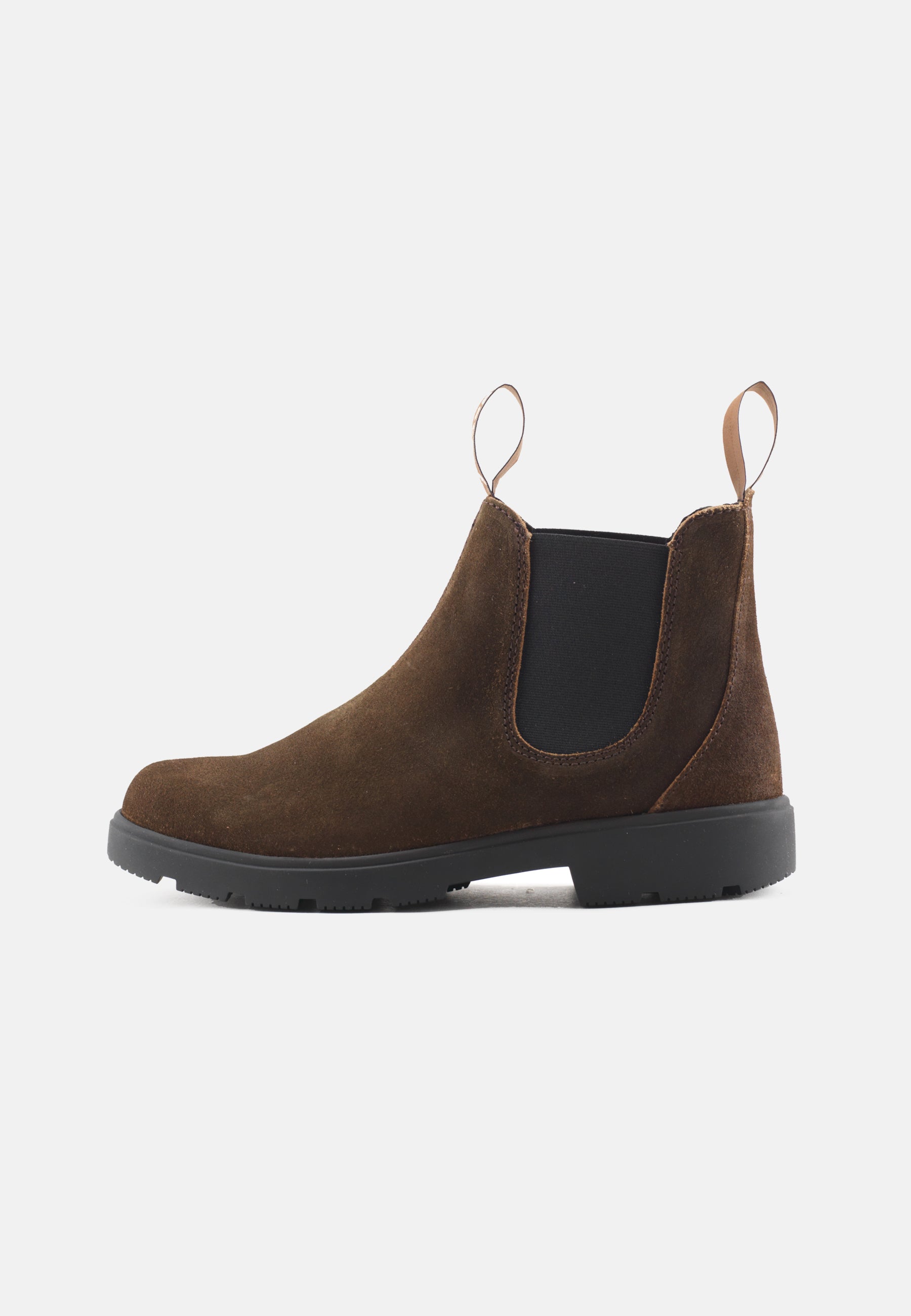 Nature Footwear Nora Støvle med elastik i siderne i Oil Suede læder farve Mahogany med sål af naturgummi