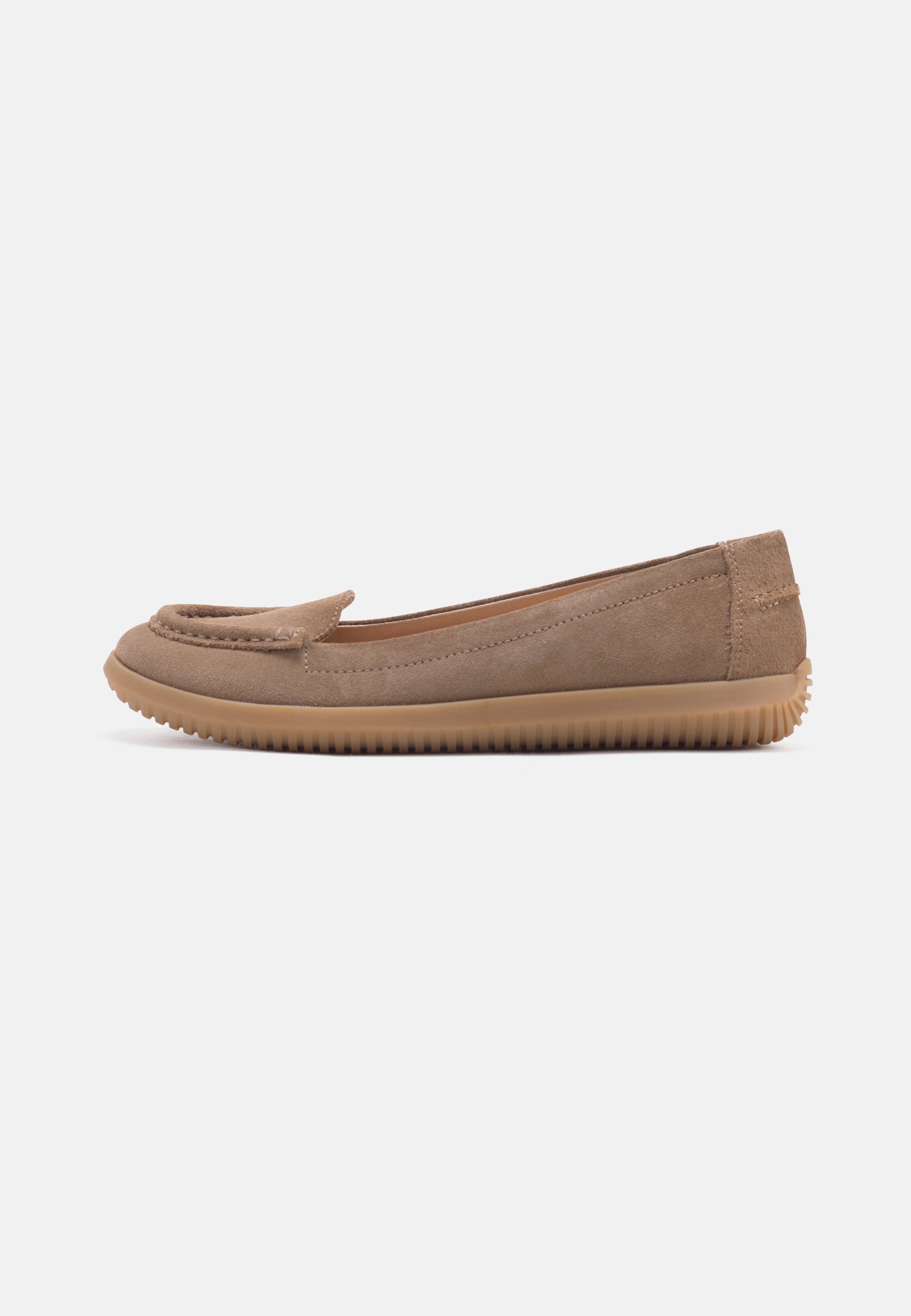 Nature Footwear Tina Loafer Suede læder farve Moonrock med udtagelig indlægssål og ydersål af naturgummi