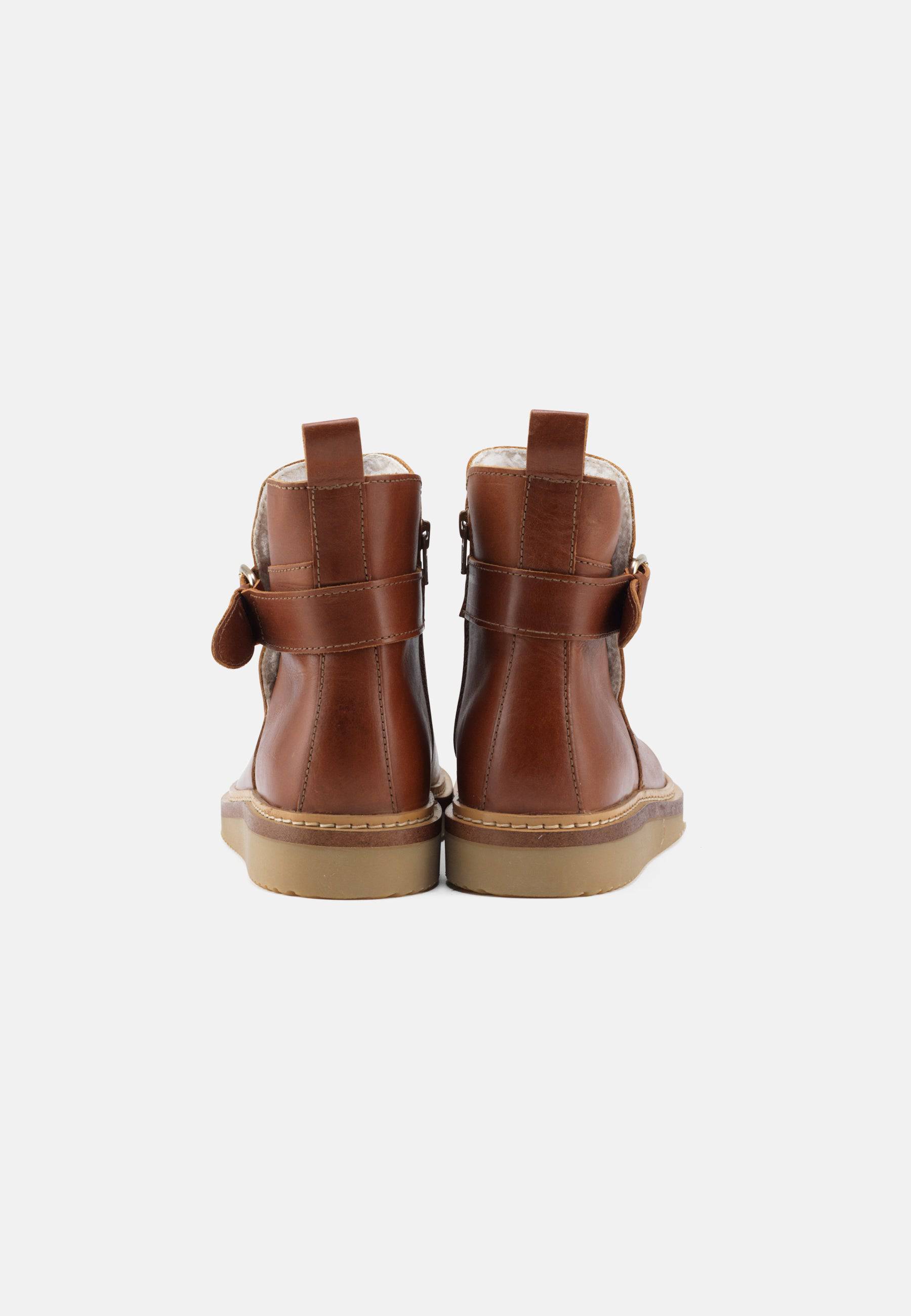 Vigga Varmforet Støvle Leather - Cognac - Nature Footwear