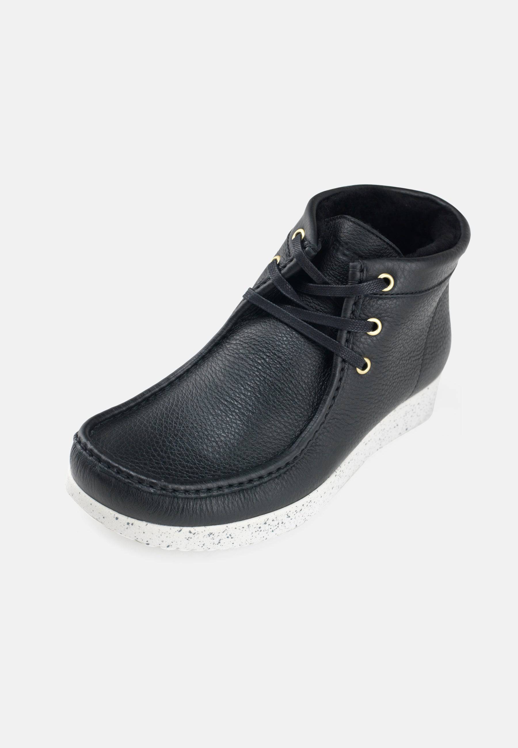 Anton Warm Lined Boot Leather - Black