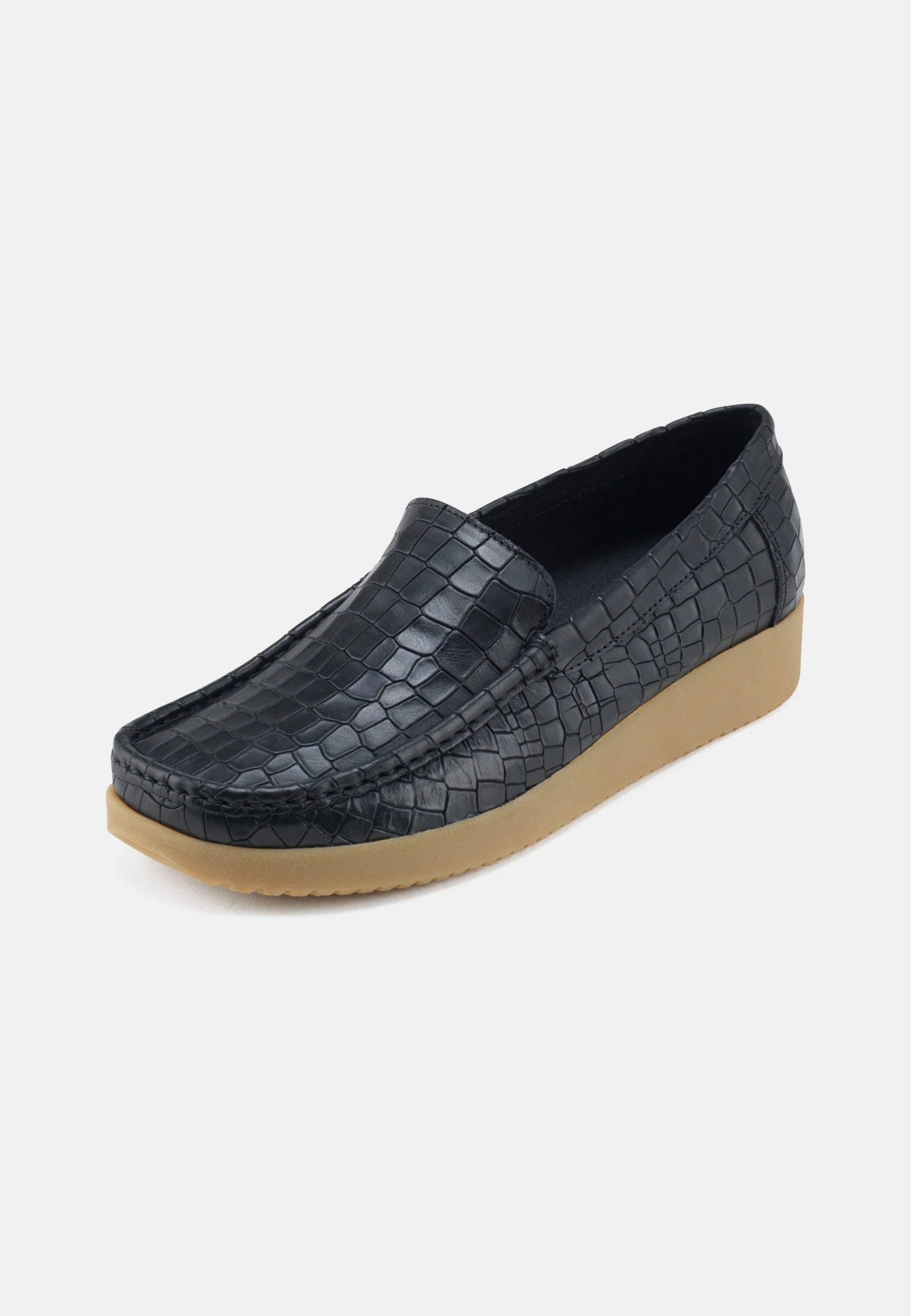 Elin Loafer Pull Up Leather - Black - Nature Footwear