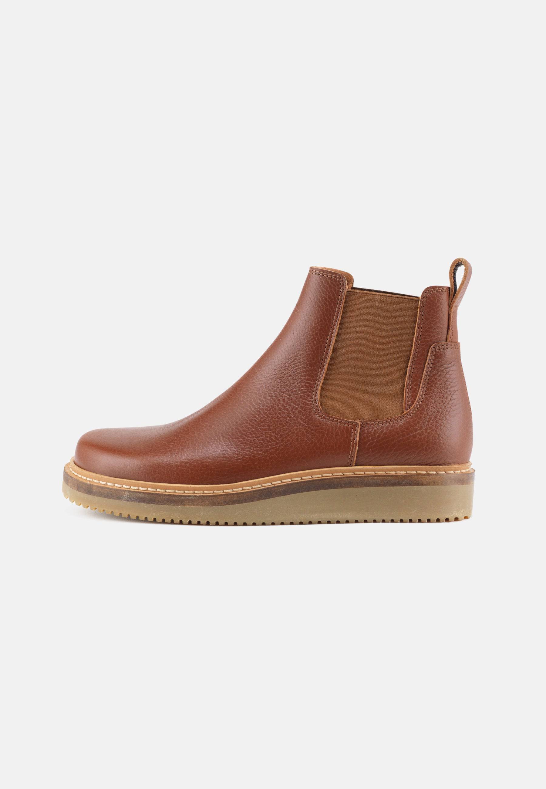 Gry Støvle Waxy Leather - Cognac - Nature Footwear