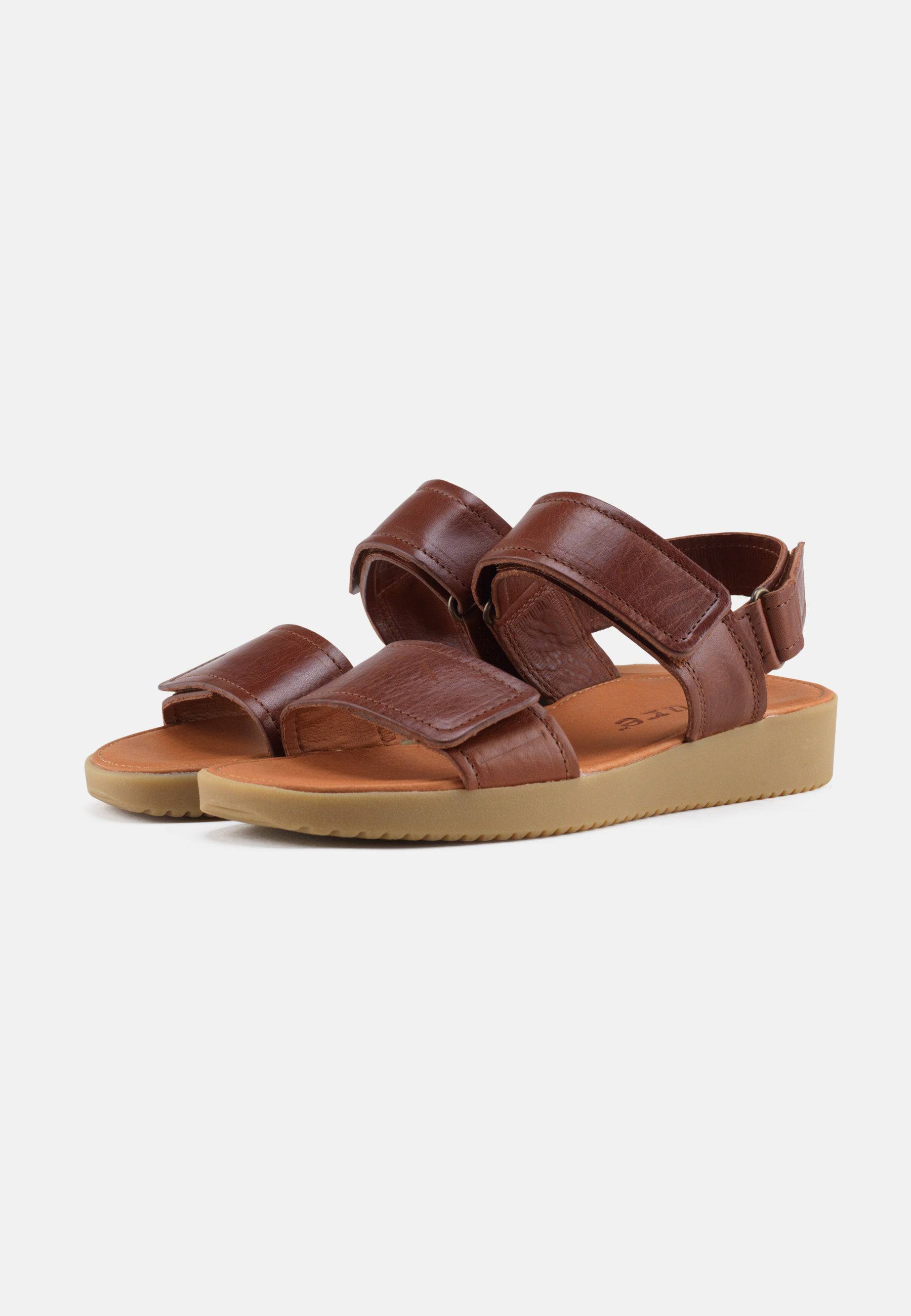 Karen Sandal Pull Up Leather - Cognac - Nature Footwear