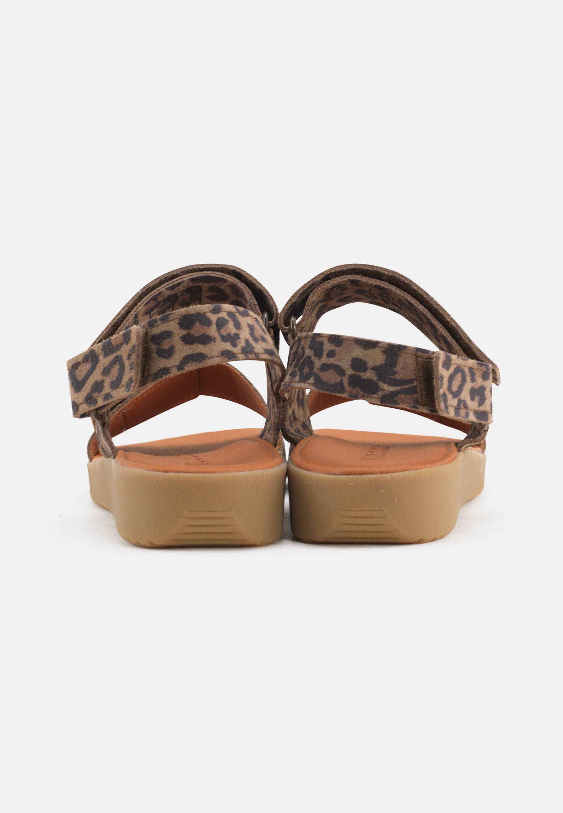 Karen Sandal Suede Print - Leopard - Nature Footwear