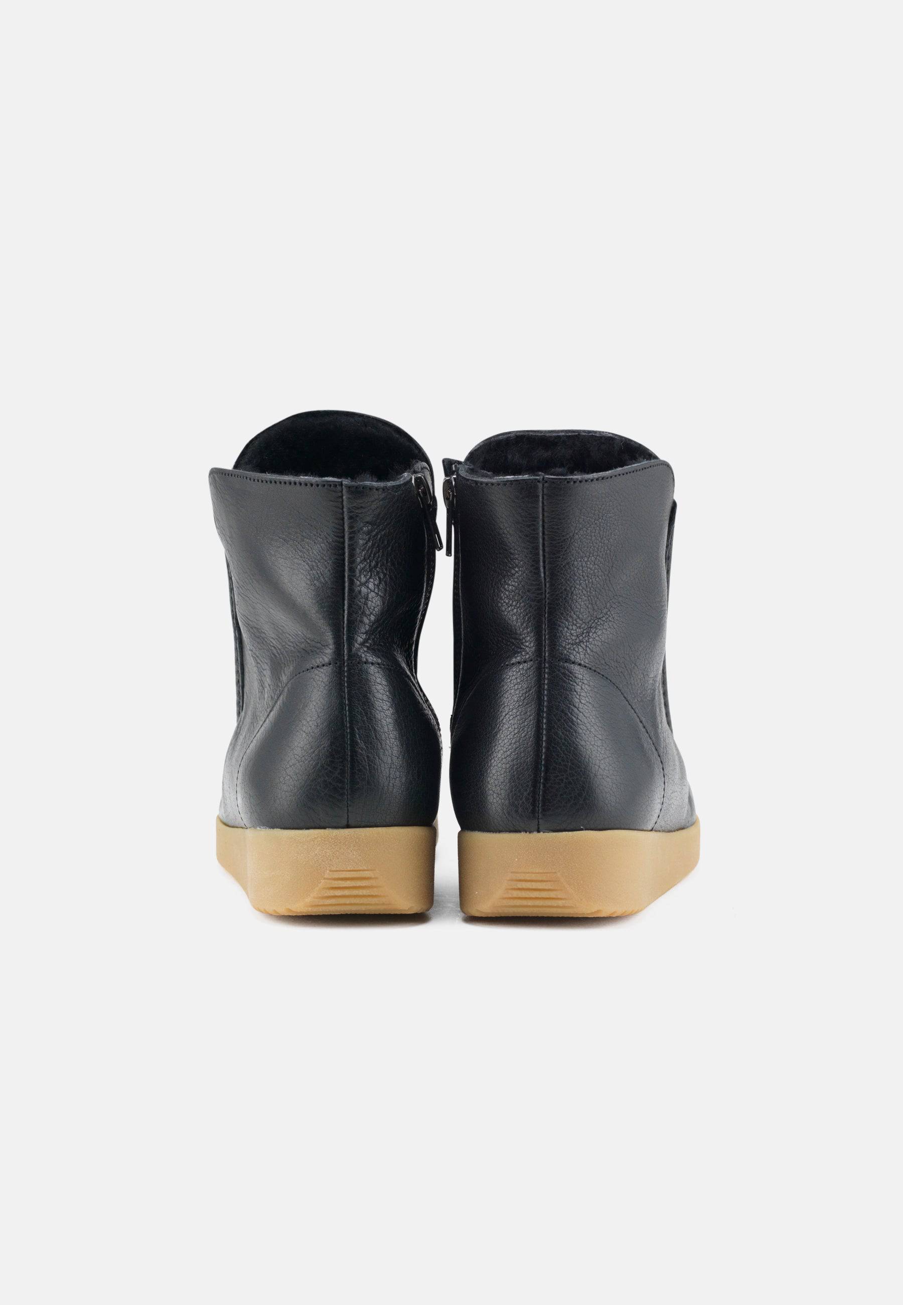 Nanna Varmforet Støvle Leather - Black - Nature Footwear