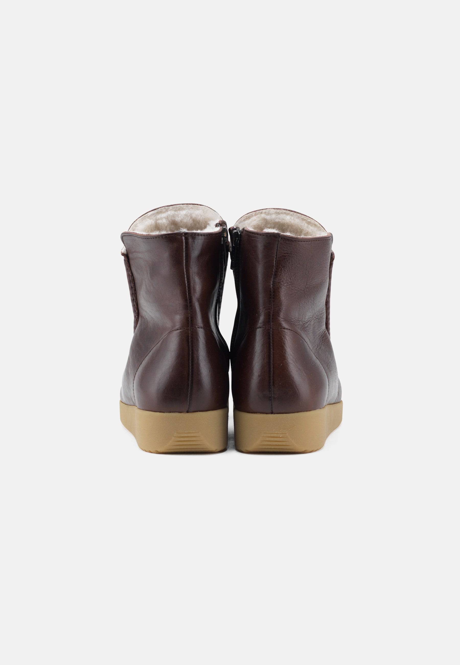 Nanna Varmforet Støvle Leather - Coffee - Nature Footwear