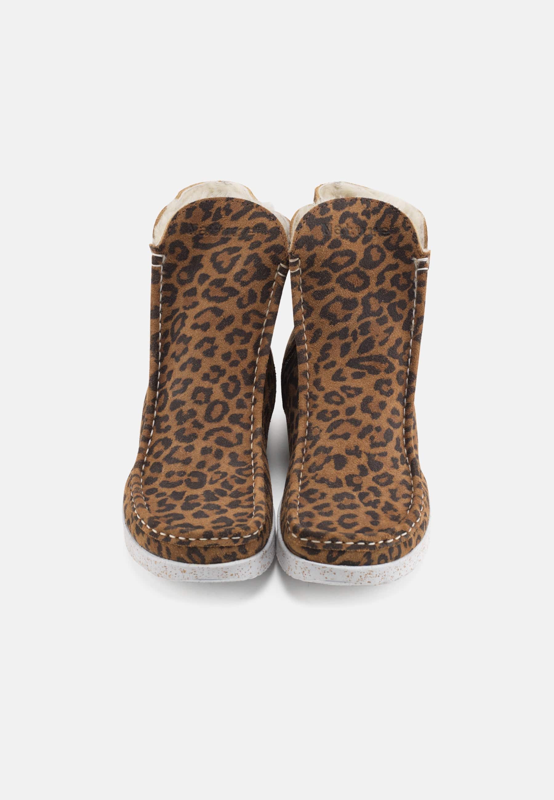 Nanna Varmforet Støvle Suede - Leopard - Nature Footwear