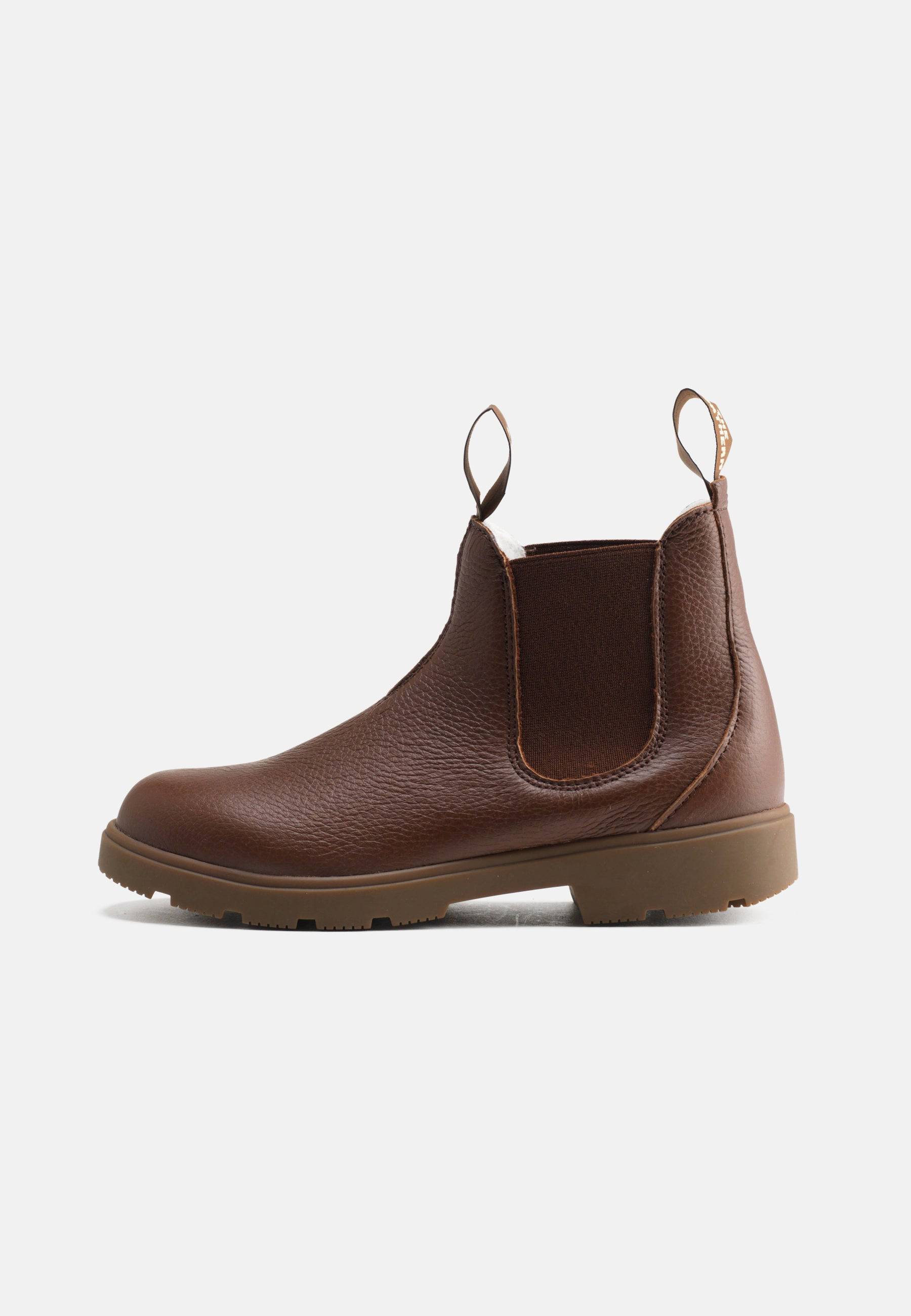 Saga Varmforet Støvle Elk Pull Up Leather - Mahogany - Nature Footwear