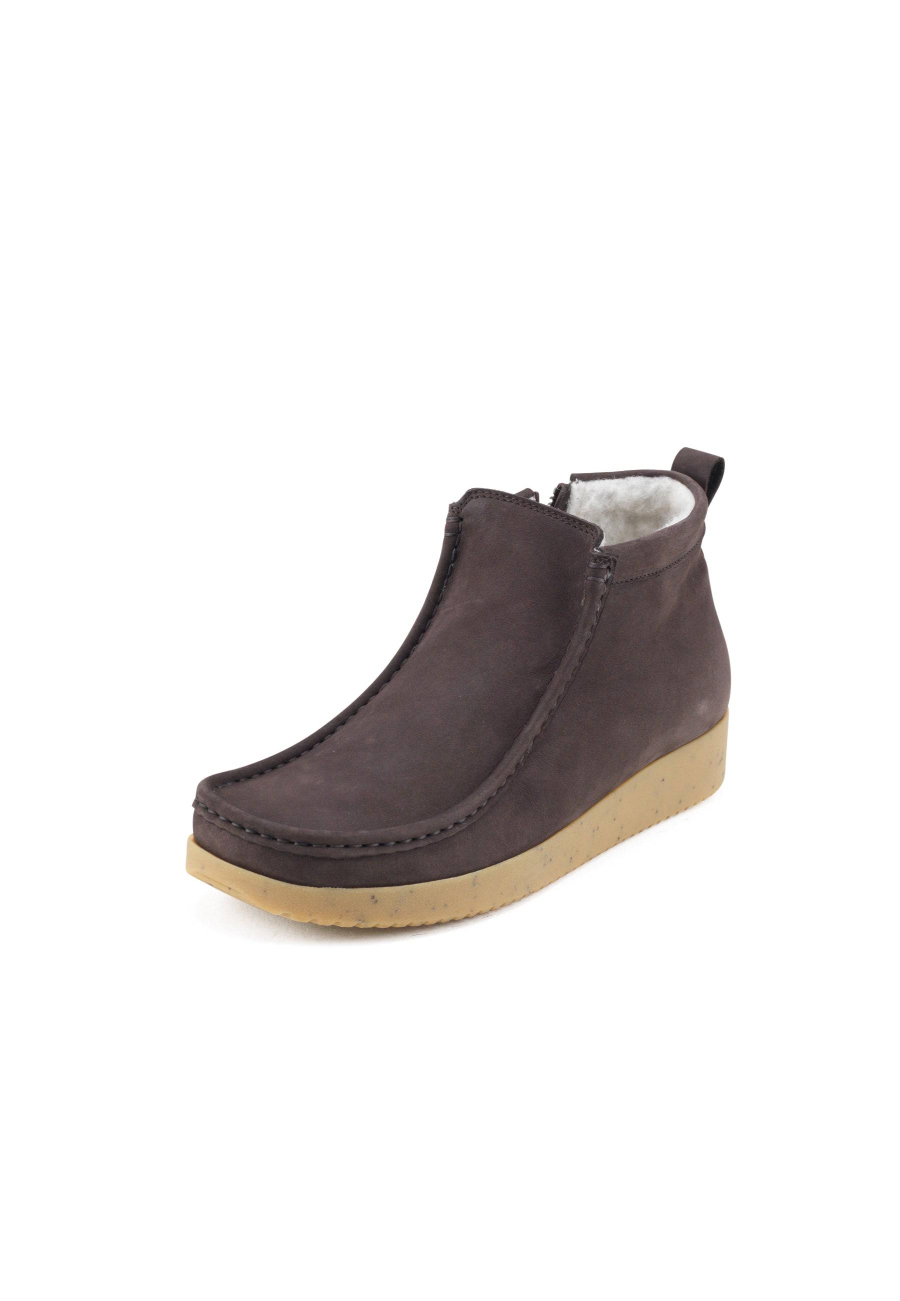 Sofia Warm lined boot Oily Nubuck - Bison